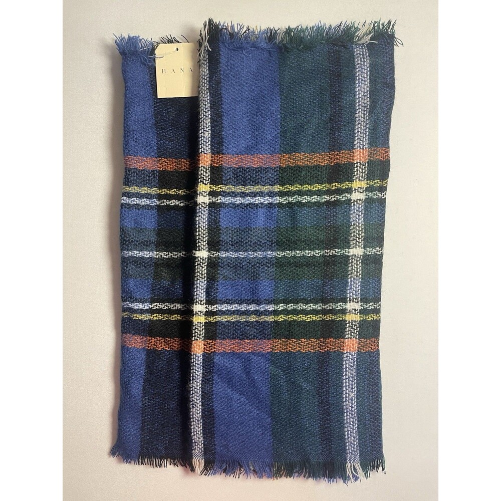 NWT Hana Scarf Women’s Blue Plaid Infinity Scarf One Size